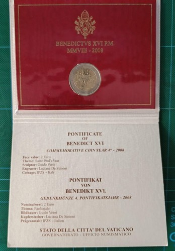 Euro commemorativo vaticano - euro,