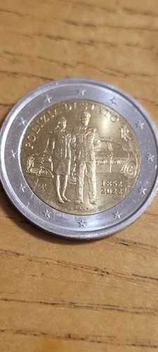 Moneta euro rara polizia di - moneta,