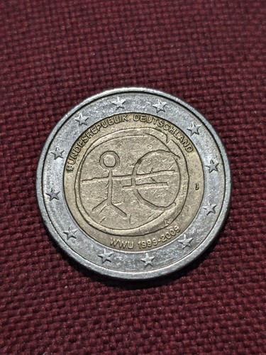 Moneta euro rara tedesca - rara, con